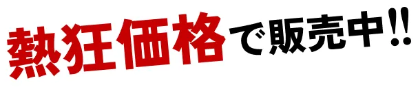 熱狂価格で販売中!!