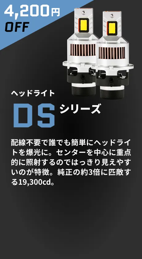 ヘッドライト DSシリーズ 4,200円OFF