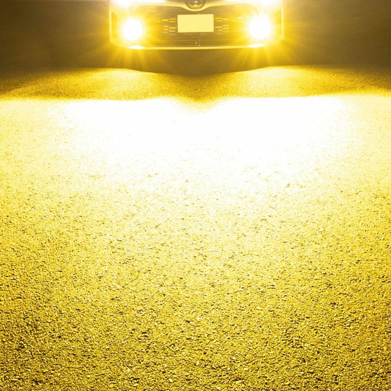 LEDフォグランプL1B 車検対応＆一年保証 エモい色のレモンイエロー 