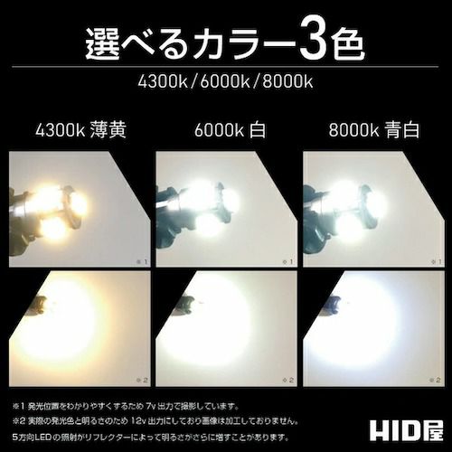 SMD 5連 LEDバルブ ポジション/ナンバープレート/ドア下ランプ用、4300K/6000K/8000K、省エネ・無極性、車検対応・一年保証、1 セット2個 T10 | HID屋 公式ショップ