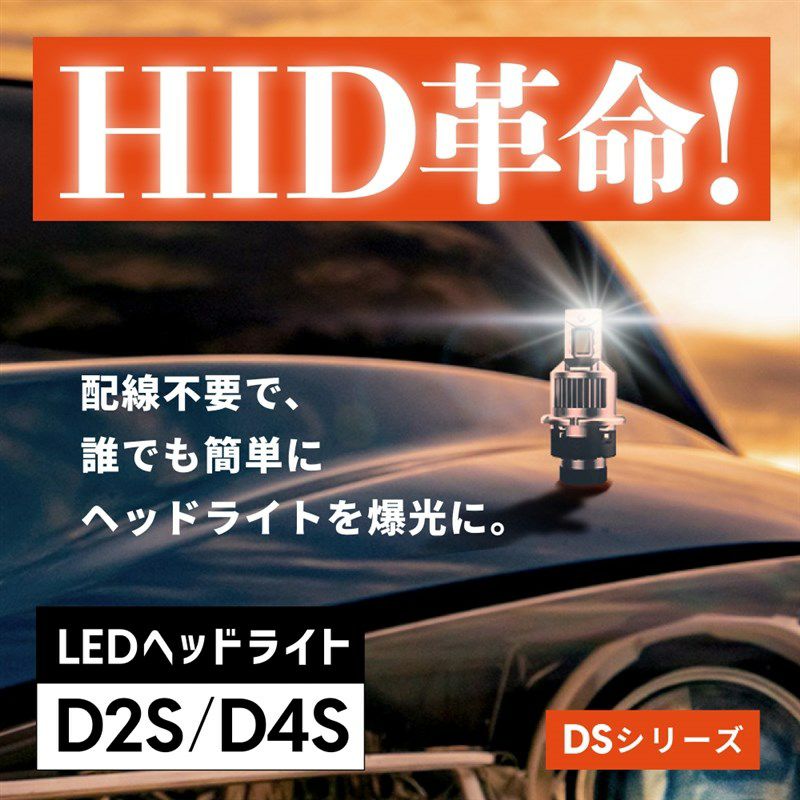 HID屋 LED ヘッドライト D2S D2R D4S D4R DSシリーズ 19300cd(カンデラ 