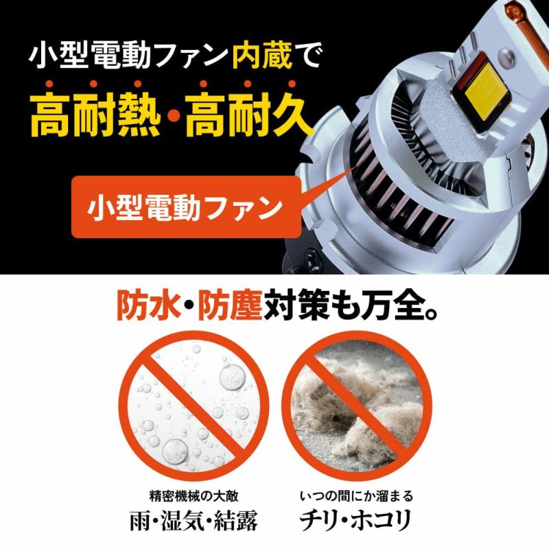 HID屋 LED ヘッドライト D2S D2R D4S D4R DSシリーズ 19300cd(カンデラ